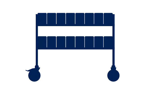 Montagewagen für Sichtlagerkästen