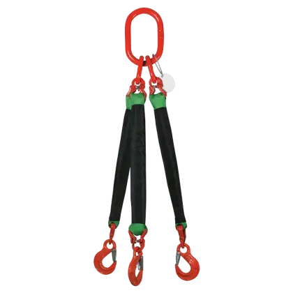 3-Strang Rundschlingengehänge mit Lasthaken