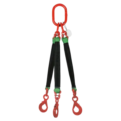 3-Strang Rundschlingengehänge mit Sicherheitslasthaken