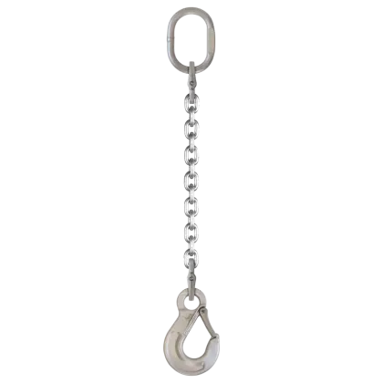 1-Strang Anschlagkette GK6 mit Lasthaken - Edelstahl