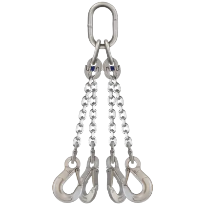 4-Strang Anschlagkette GK6 mit Lasthaken - Edelstahl