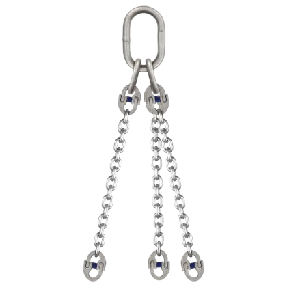 3-Strang Anschlagkette GK6 mit Verbindungsglied - Edelstahl