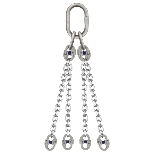 4-Strang Anschlagkette GK6 mit Verbindungsglied - Edelstahl