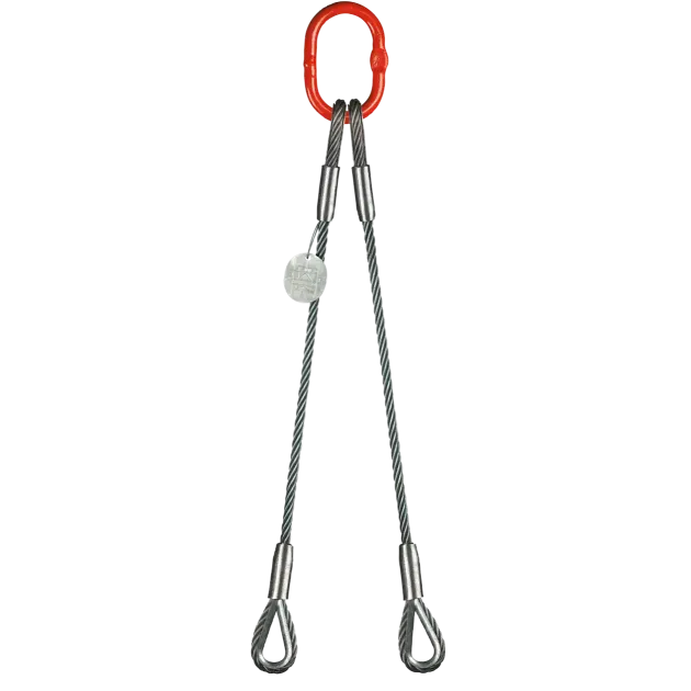 2-Strang Drahtseilgehänge Ovalöse/Kausche
