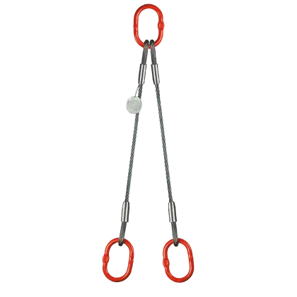 2-Strang Drahtseilgehänge Ovalösen beidseits