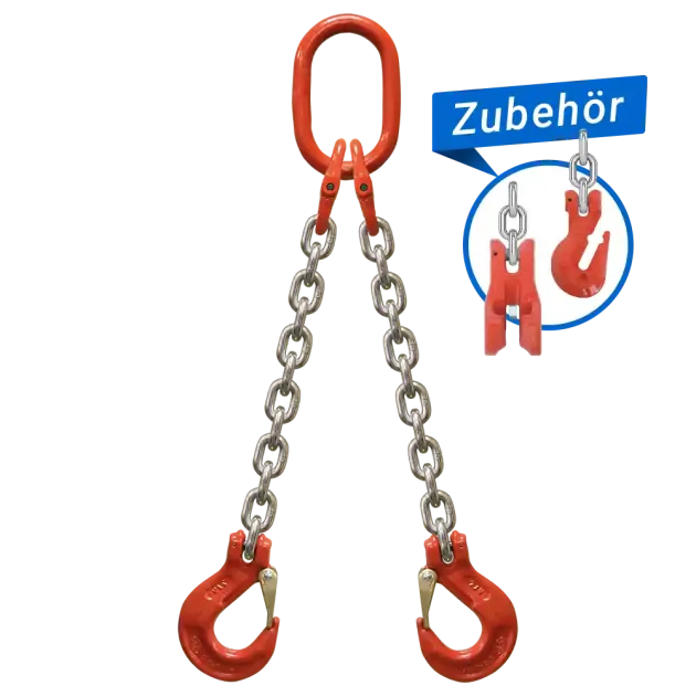 2-Strang Anschlagkette GK8 mit Lasthaken