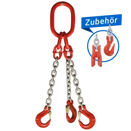 3-Strang Anschlagkette GK8 mit Lasthaken