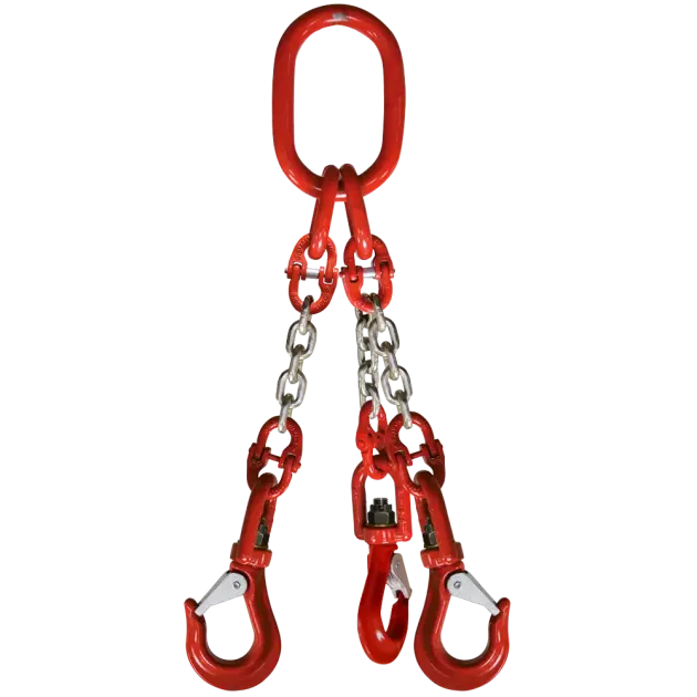 3-Strang Anschlagkette GK8 mit Wirbelhaken