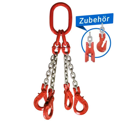 4-Strang Anschlagkette GK8 mit Sicherheitslasthaken