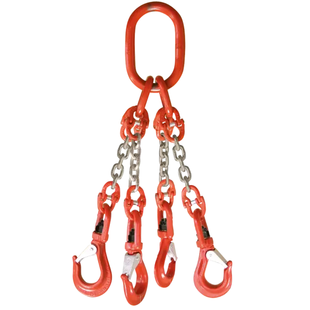 4-Strang Anschlagkette GK8 mit Wirbelhaken