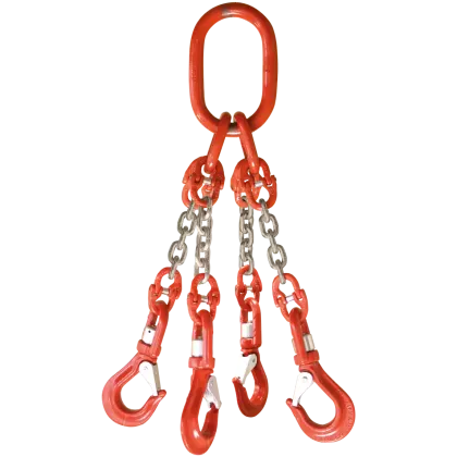 4-Strang Anschlagkette GK8 mit Wirbelhaken