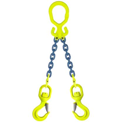 2-Strang Anschlagkette GK10 - HE100 mit Wirbelhaken