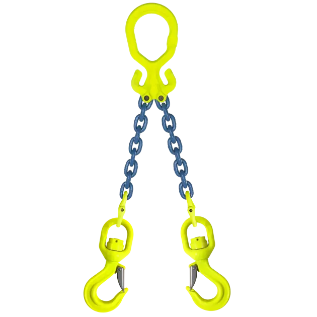 2-Strang Anschlagkette GK10 - HE100 mit Wirbelhaken