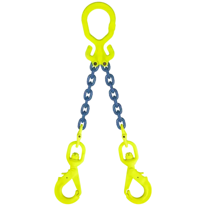 2-Strang Anschlagkette GK10 - HE100 mit Wirbelhaken