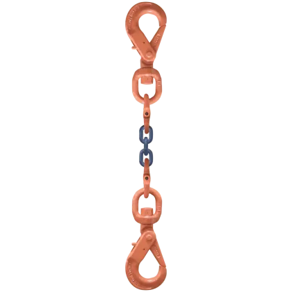1-Strang Anschlagkette GK10 mit Wirbelhaken beidseitig