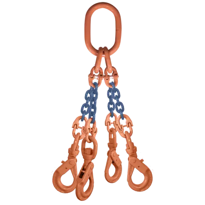 4-Strang Anschlagkette GK10 mit Wirbelhaken