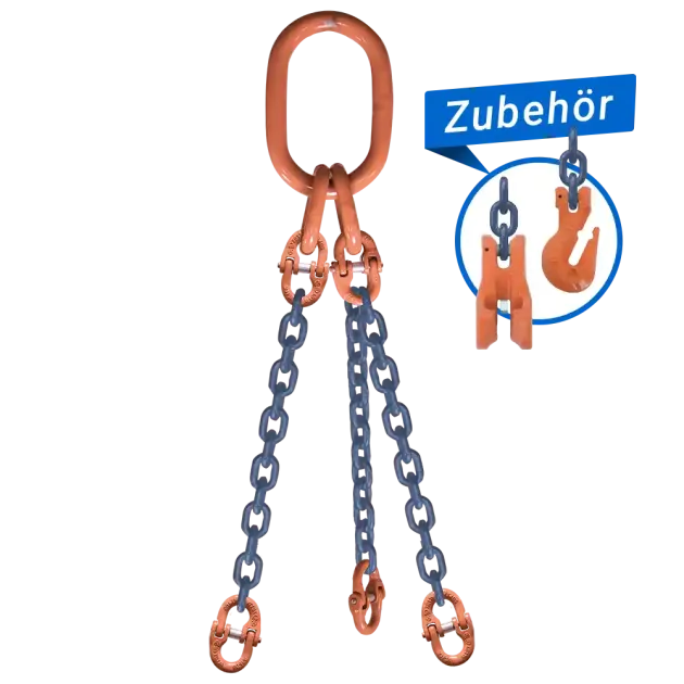 3-Strang Anschlagkette GK10 mit Verbindungsglied